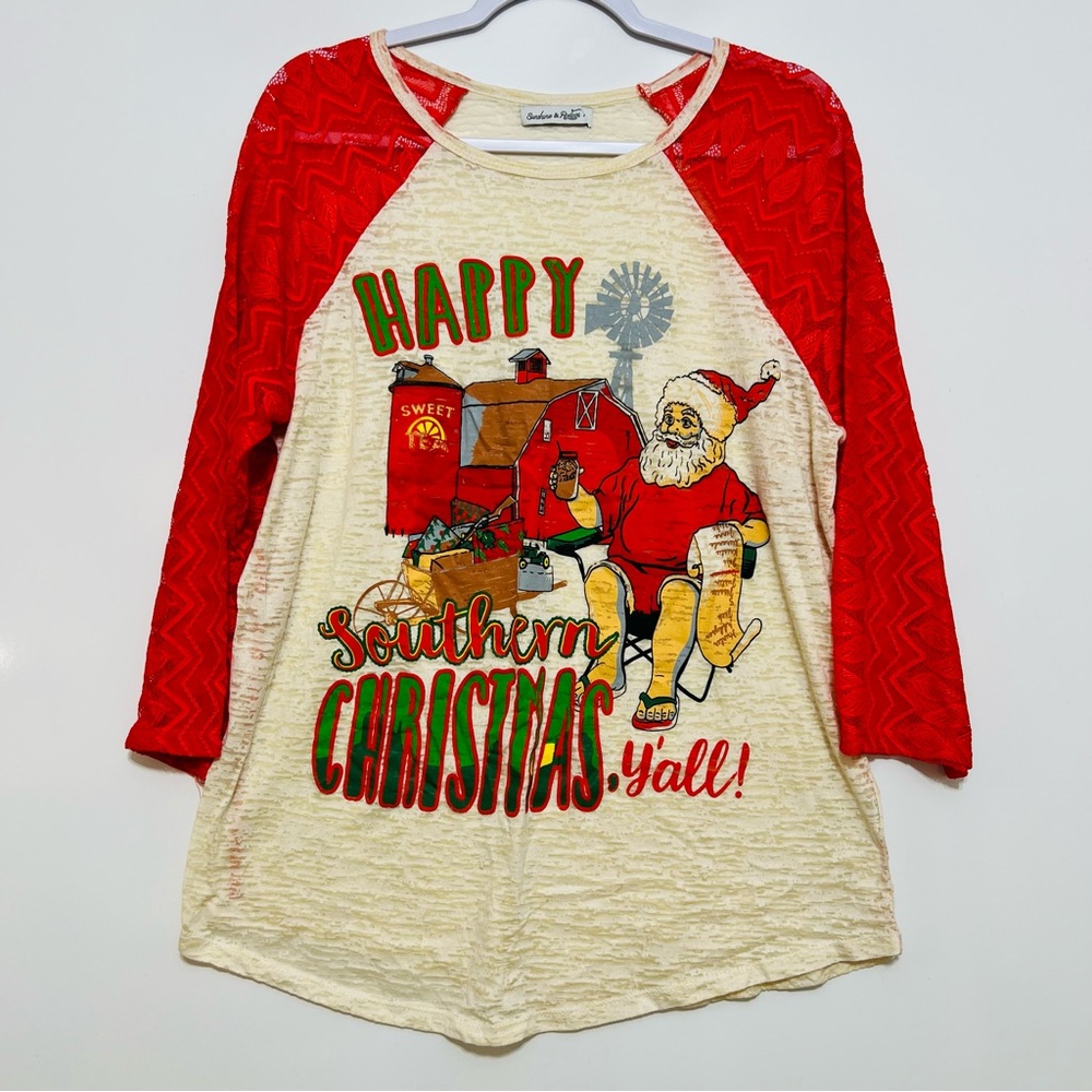 Christmas Y’all Santa Shirt size xl
